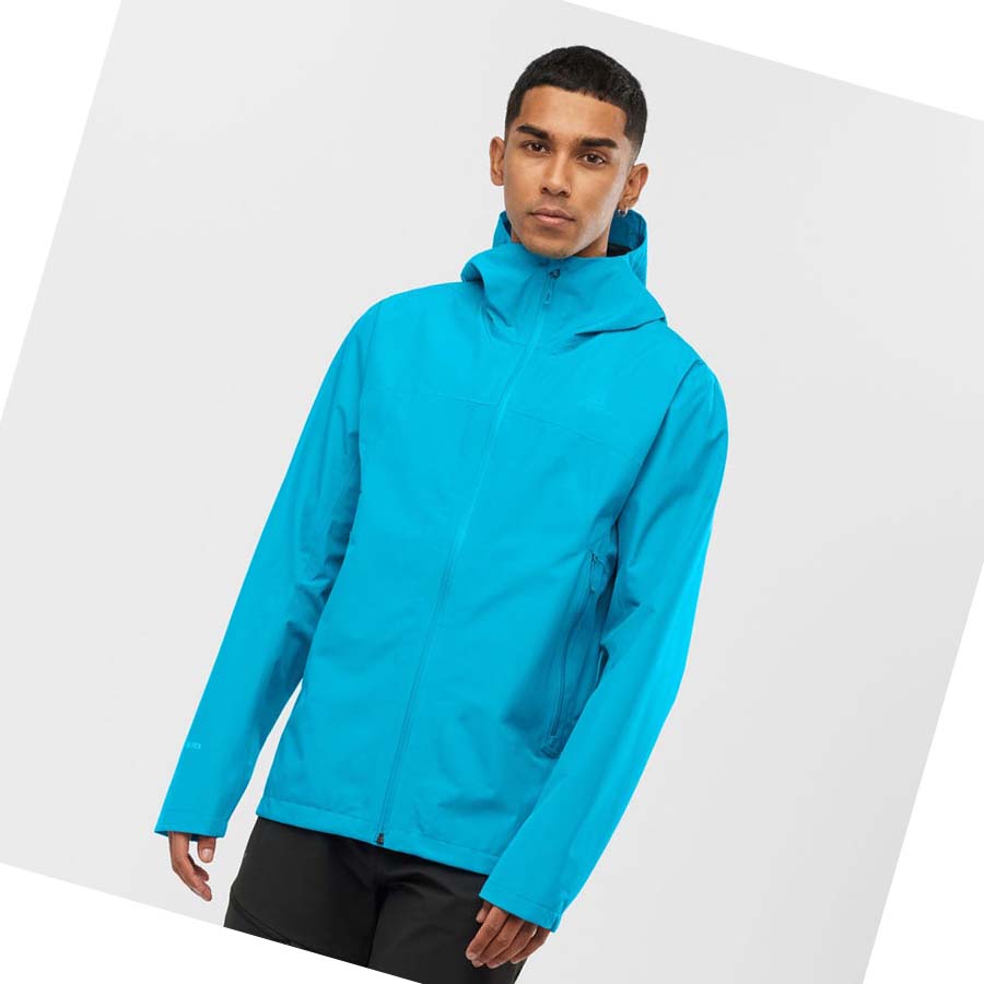 Salomon OUTLINE GORE-TEX WATERPROOF 2.5 LAYERS Kabát Férfi Kék | HU 2342LIS